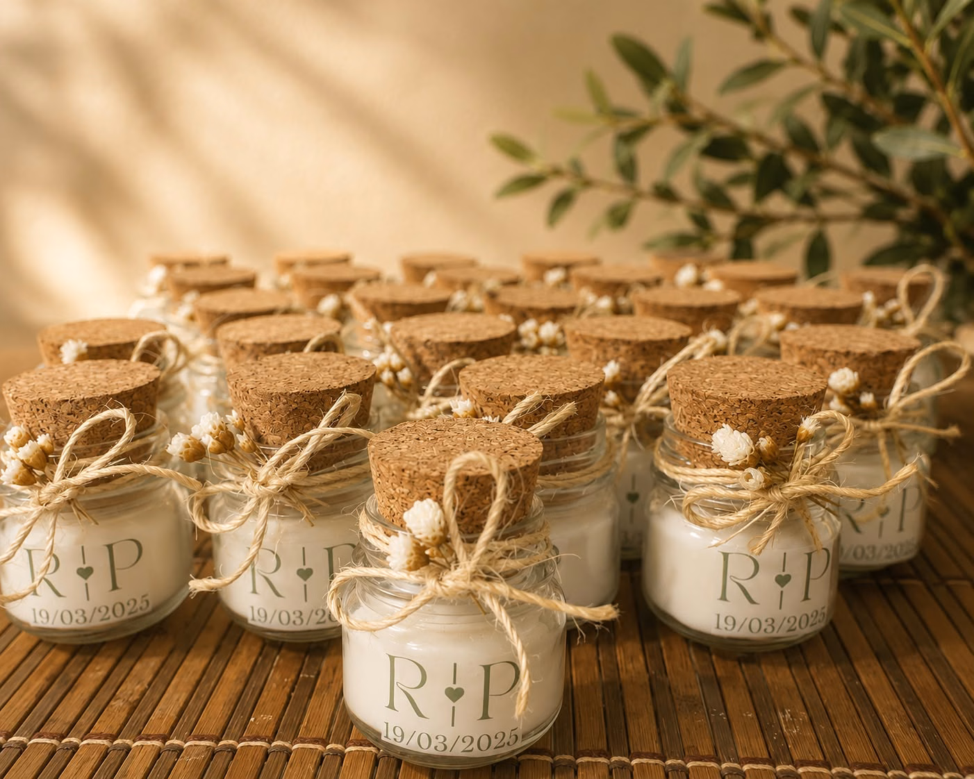 Lembrancinhas de mini vela aromática Limméa